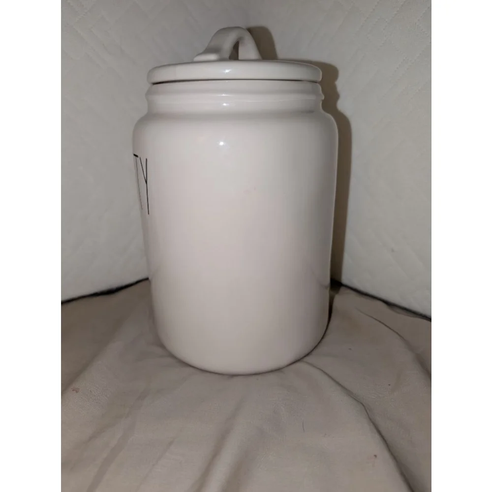 Rae Dunn White Black Naughty Nice Food Storage Jar One Size HD4829